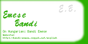 emese bandi business card